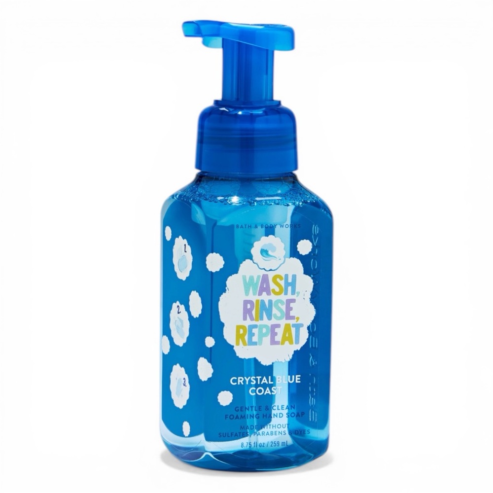 Bath & Body Works WASH RINSE REPEAT Crystal Blue Coast Foam Hand Soap 8.75 fl oz